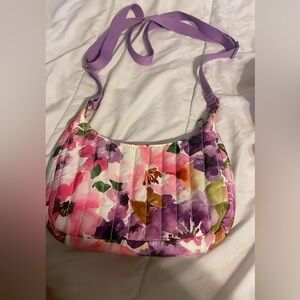 Pink and purple floral bag
